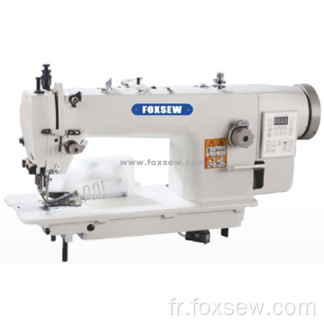 Machine à point noué à entraînement supérieur et inférieur à entraînement direct avec coupe arrière et relieur de ruban